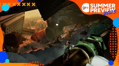 Grounded 2 screenshot showing players exploring an ice cream truck, with Summer Preview 2025 branding