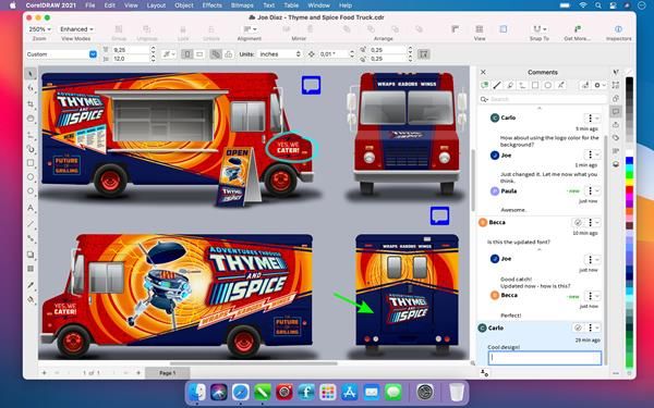 CorelDRAW Graphics Suite 2021 For Mac Live Comments