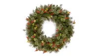Wintry Berry Holly Leaf and Pine Wreath