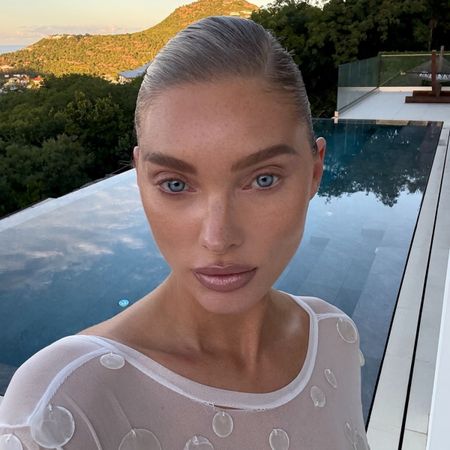 Elsa Hosk wearing frosted lipstick