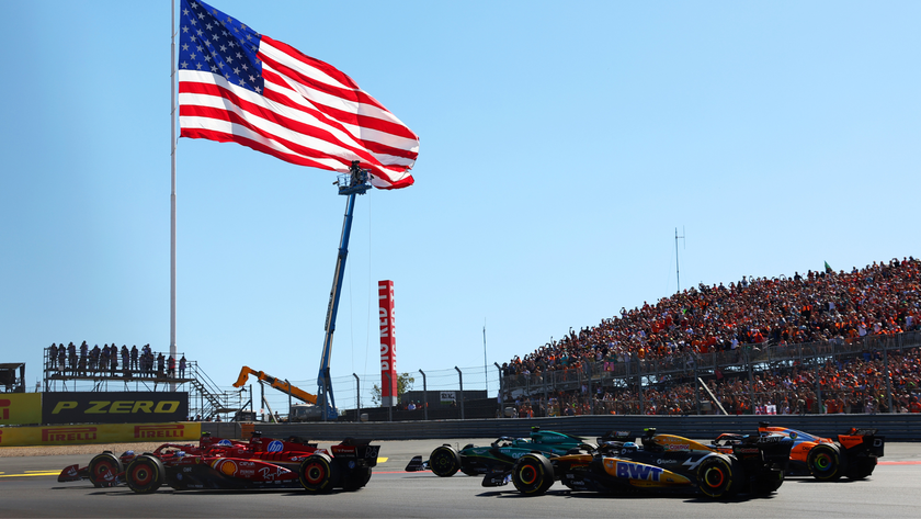 Carlos Sainz of Spain driving (55) the Ferrari SF-24 leads Charles Leclerc of Monaco driving the (16) Ferrari SF-24 on track during the F1 Grand Prix of United States at Circuit of The Americas on October 20, 2024 in Austin, Texas. 