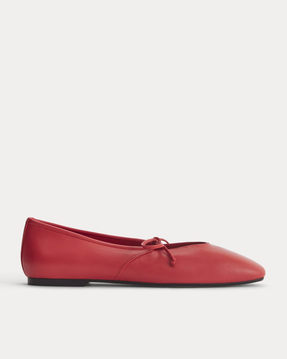 Leather Keyhole Flat | Classic Red - 5