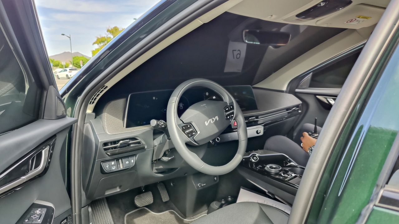 View inside from an open driver's door