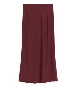 Drape Maxi Skirt - Burgundy - Arket Gb