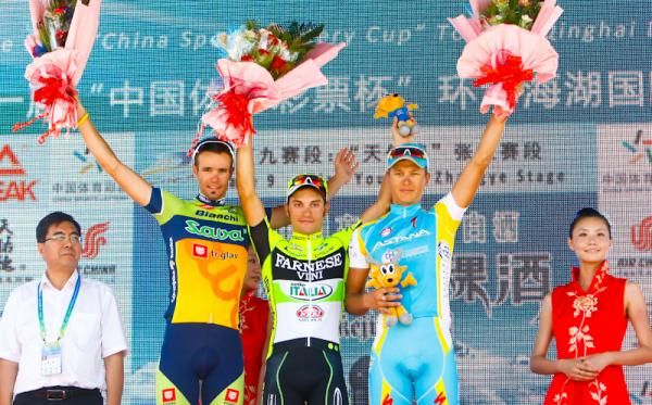 Stage 9 winners at podium