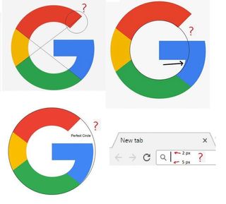 Google logo dissected