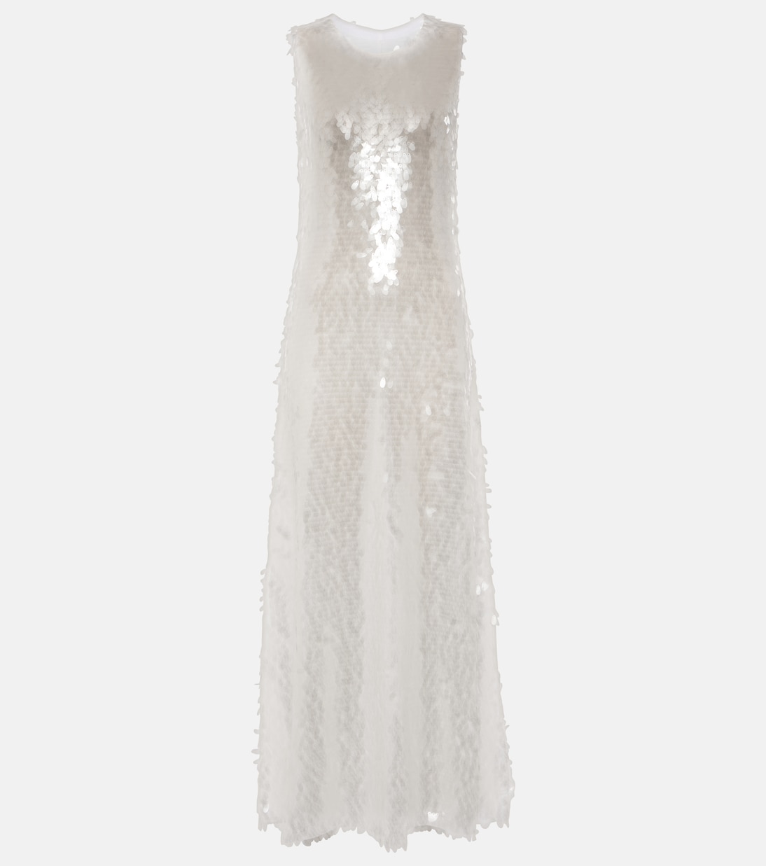 Sequined Maxi Dress in Transparent - Norma Kamali