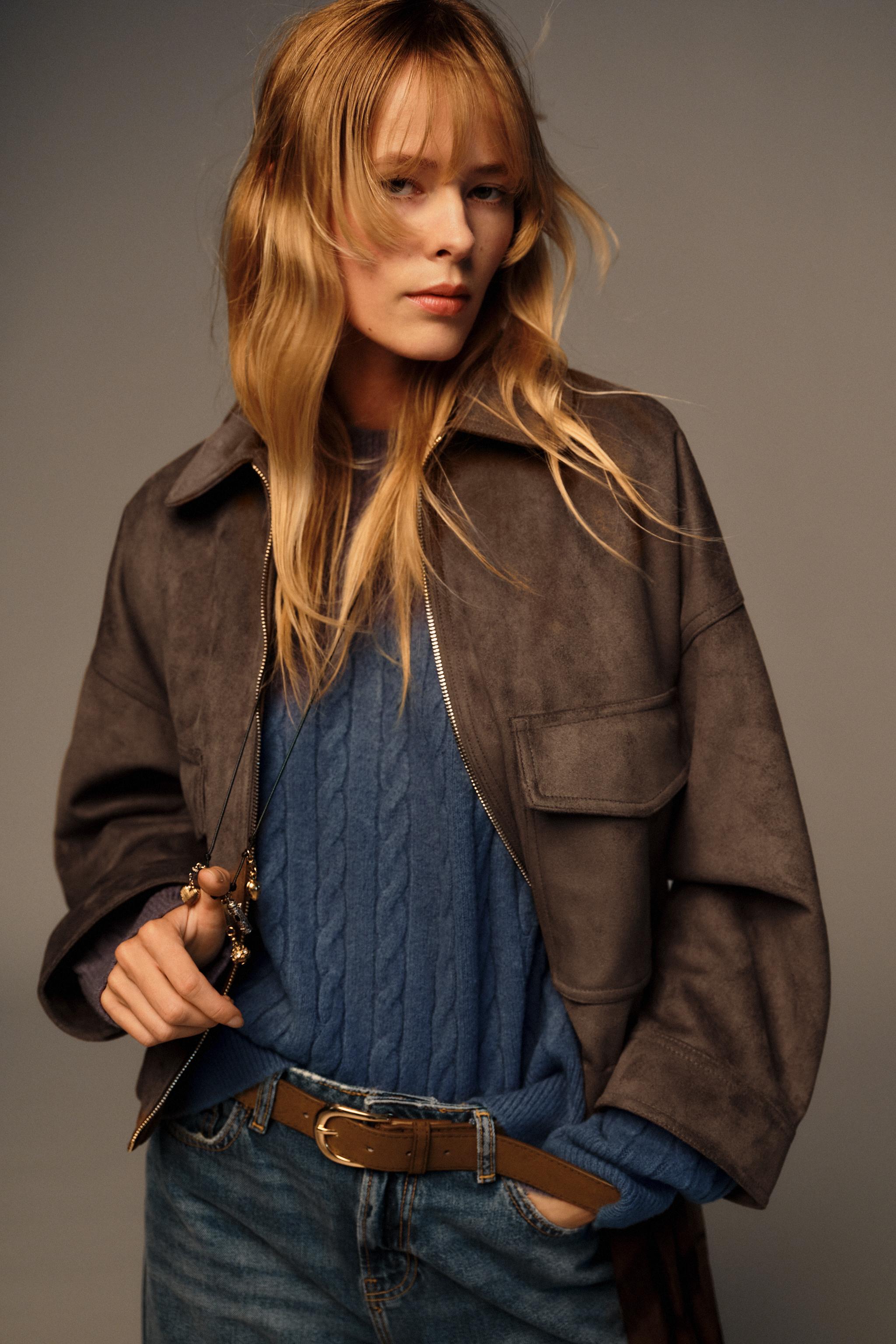Faux Suede Jacket