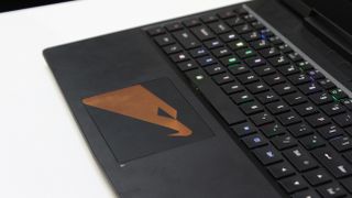 The keyboard is RGB per-key and the touchpad comes emblazoned with the signature Aorus eagle.