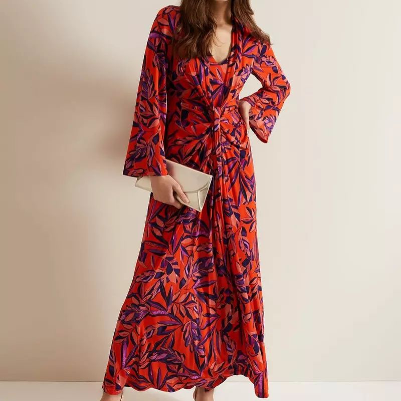Phase Eight, long sleeve maxi dress