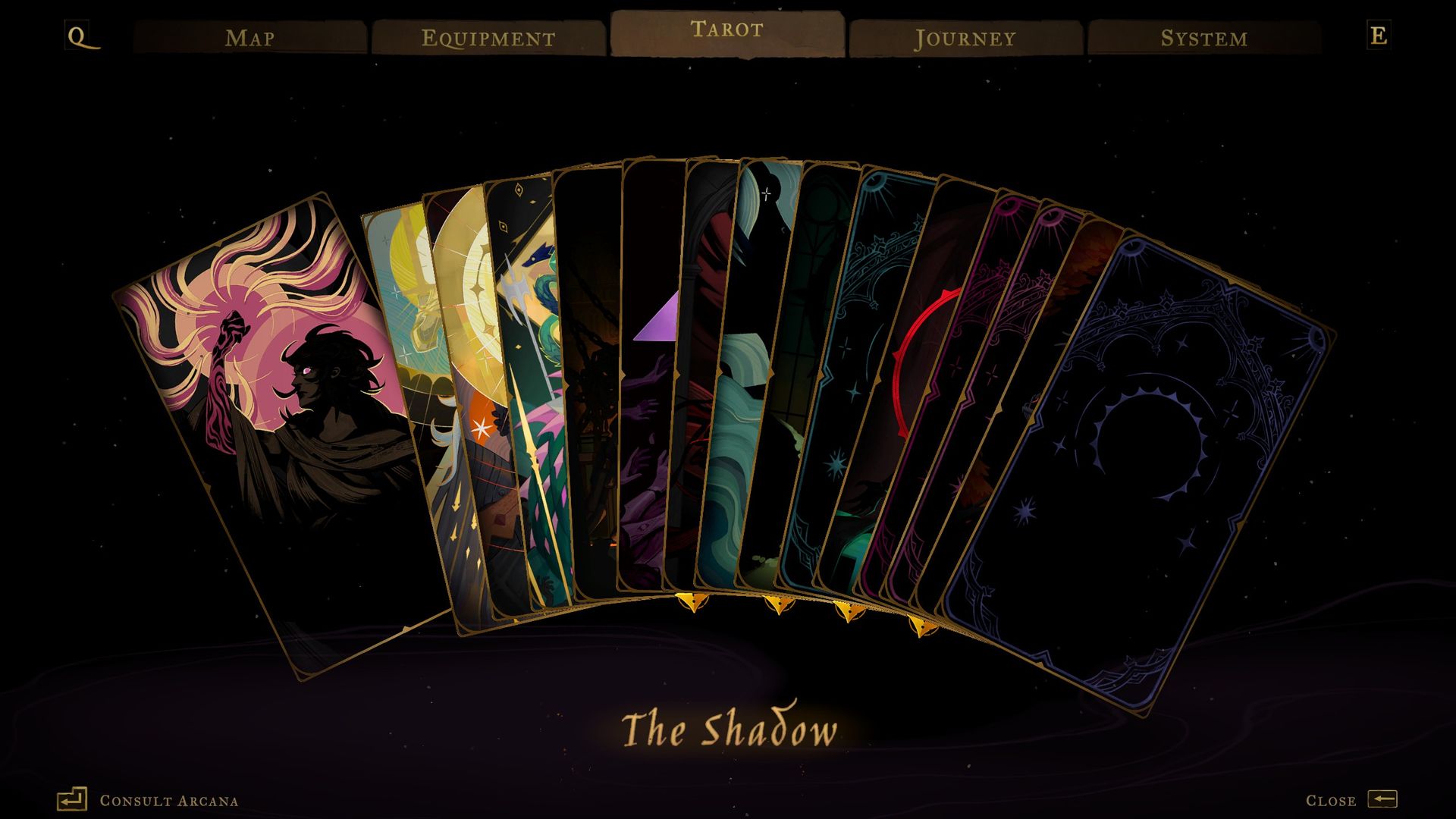 Castlevania: Belmont's Curse tarot cards