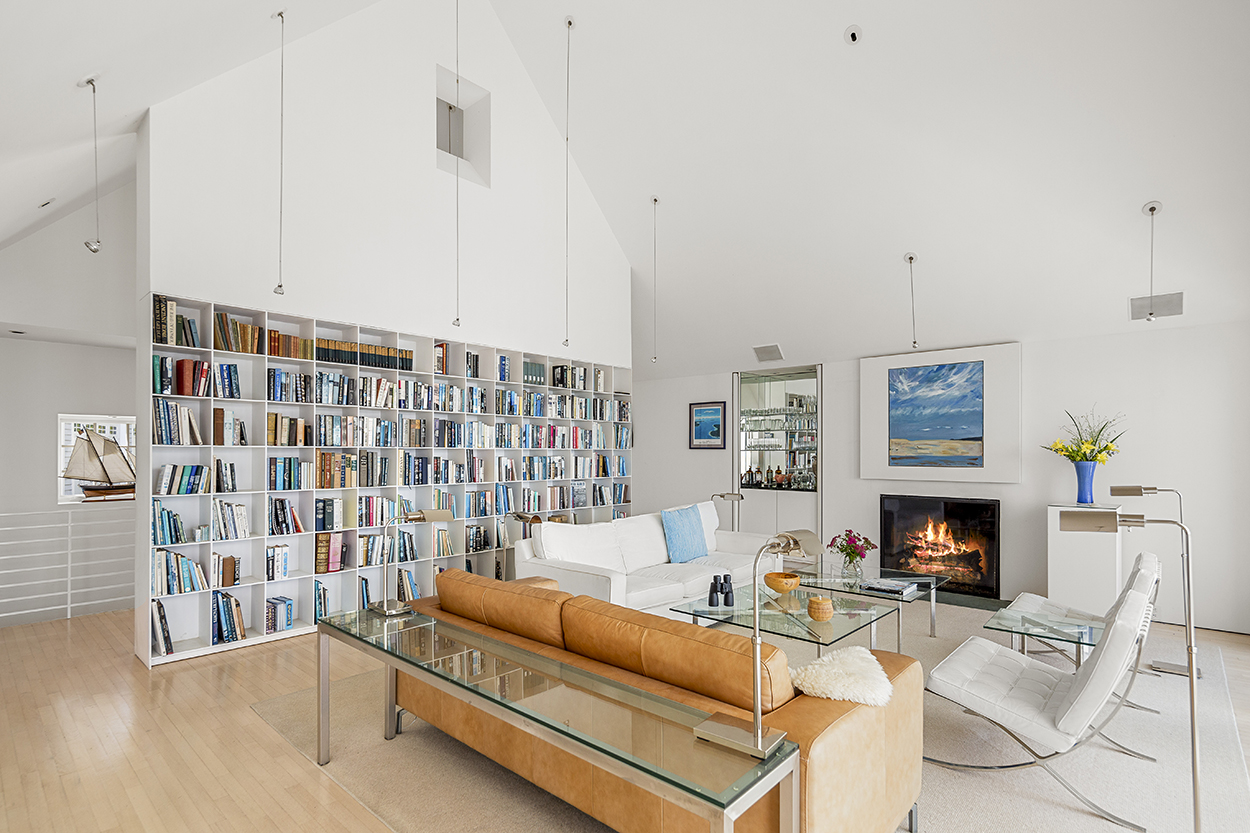 Bookcase in a living room