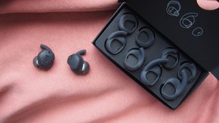 the adidas fwd-02 sport running earbuds with accessories