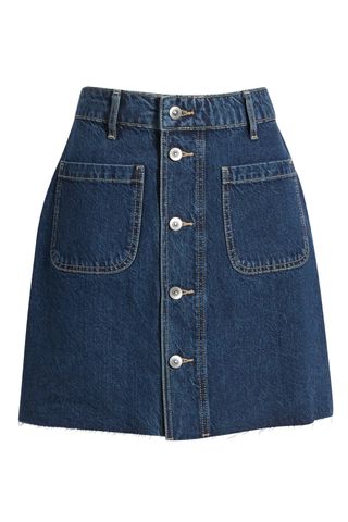 Boden Button Through Denim Skirt