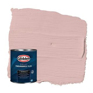 Pink paint swatch and can