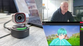 Obsbot Tiny 3 with person using digital avatar feature