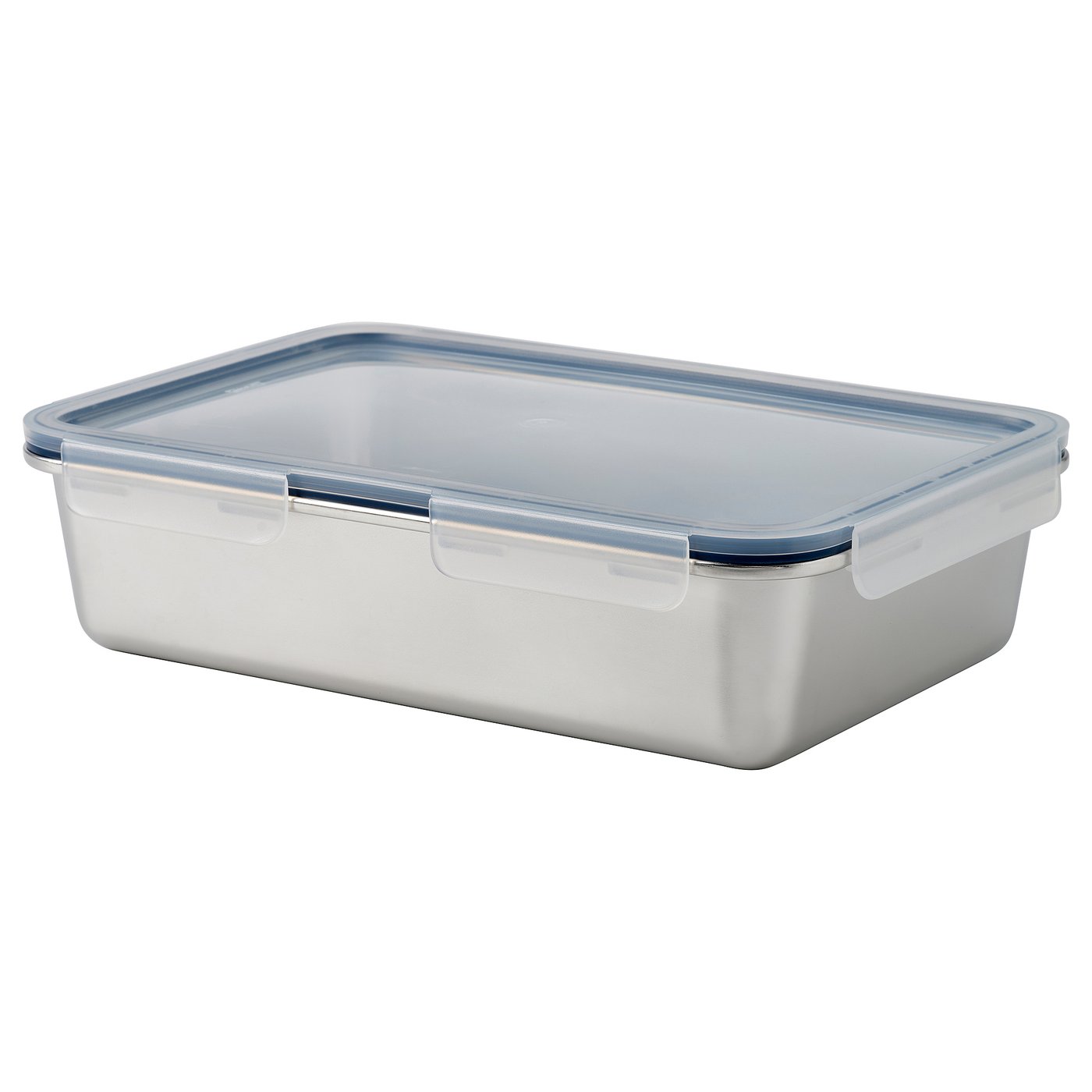 Ikea 365+ Food Container With Lid - Large Rectangular/stainless Steel Plastic 101 Oz
