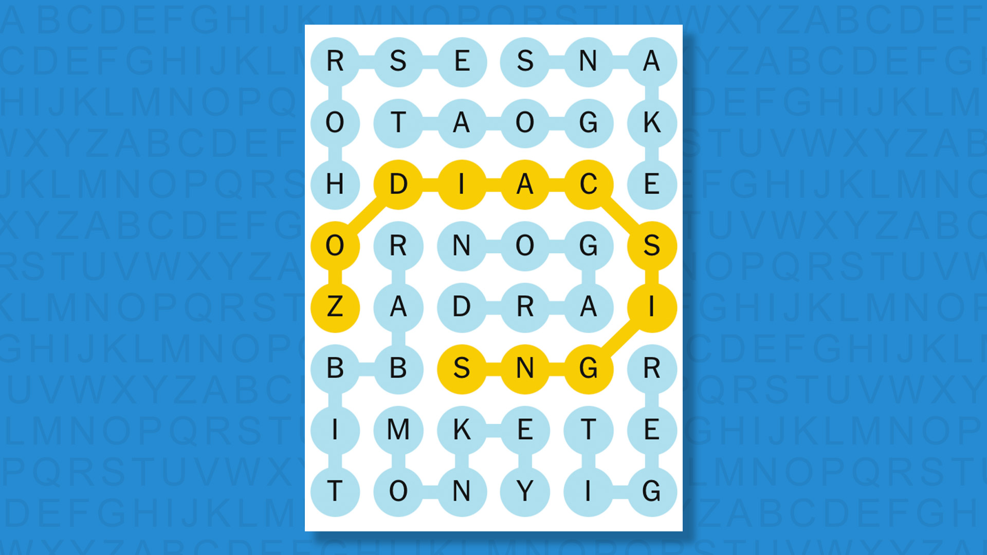 إجابات NYT Strands للعبة 716 على خلفية زرقاء