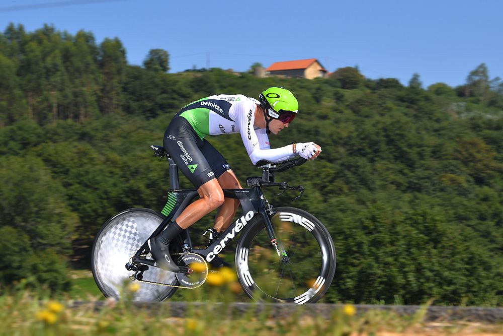 Johan Van Zyle (Dimension Data) during stage 16 time trial at the Vuelta a Espana