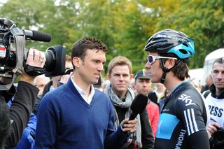 Yanto Barker interviews Geraint Thomas, Tour of Britain 2011, stage four