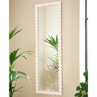 white rectangular bobbin mirror