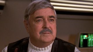 James Doohan thanking Picard for saving him in Star Trek: The Next Generation