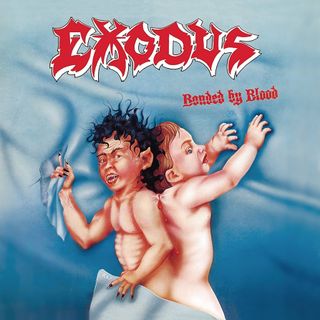 The front cover of Exodus's Bonded by Blood