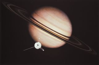 In 1979, NASA's Pioneer 11 spacecraft flew through the rings of Saturn.
