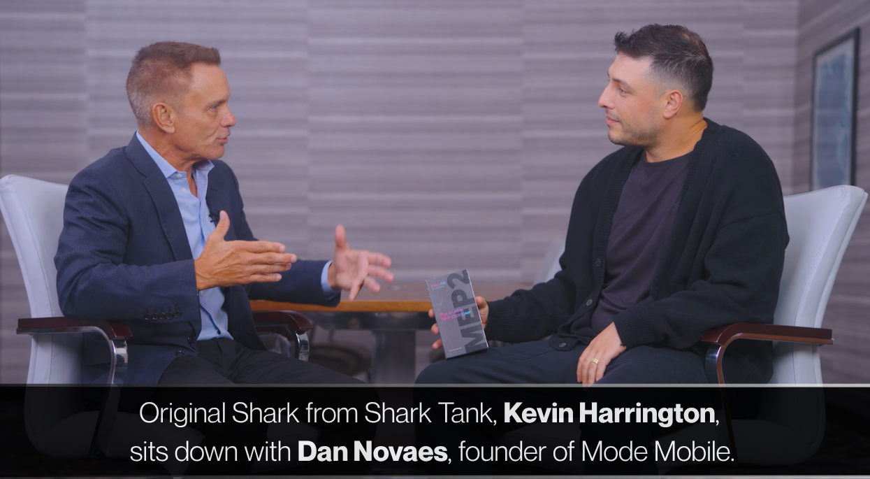 Shark Kevin Harrington meeting with Dan Novaes from Mode Mobile