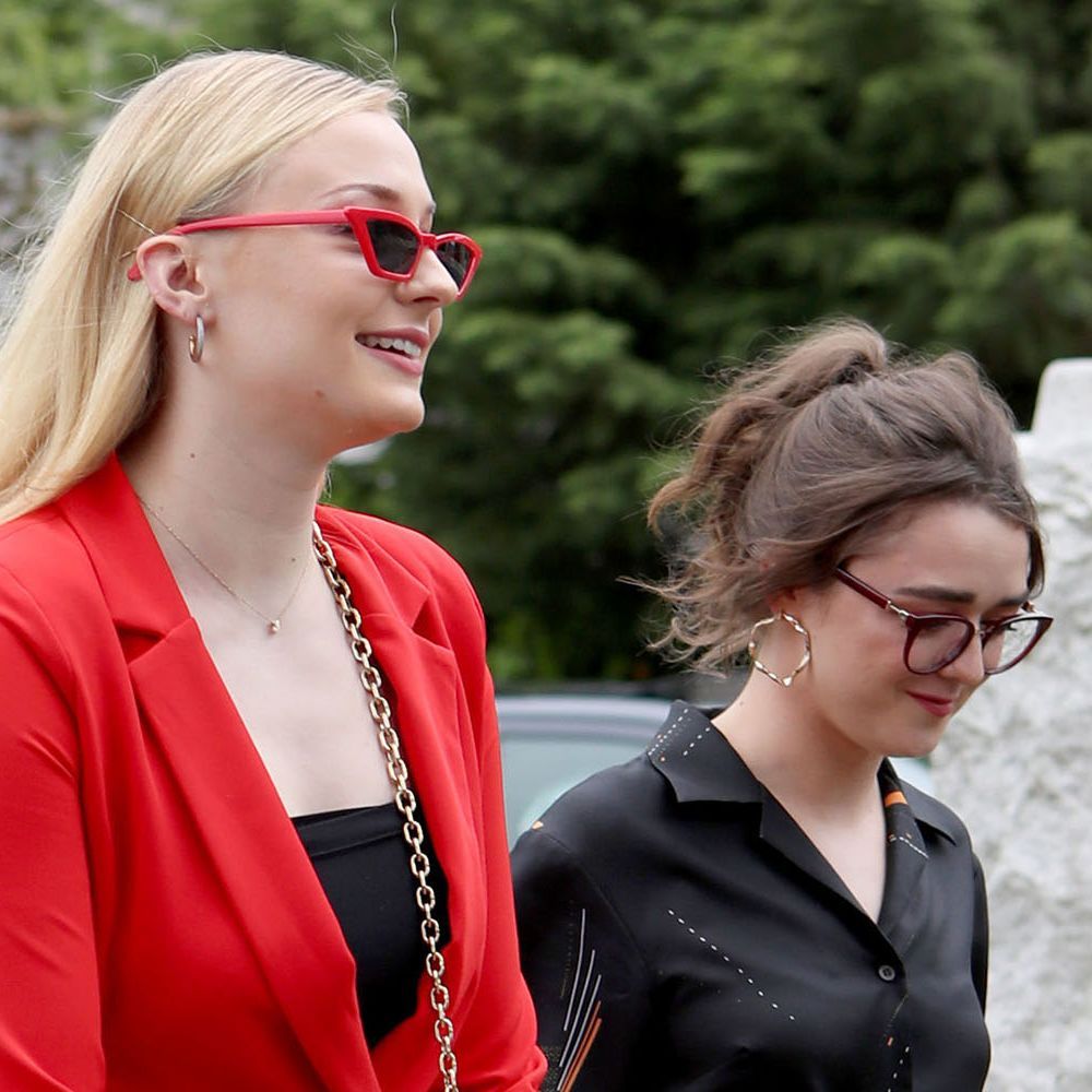 Sophie Turner and Maisie Williams at Kit Harington and Rose Leslie's ...