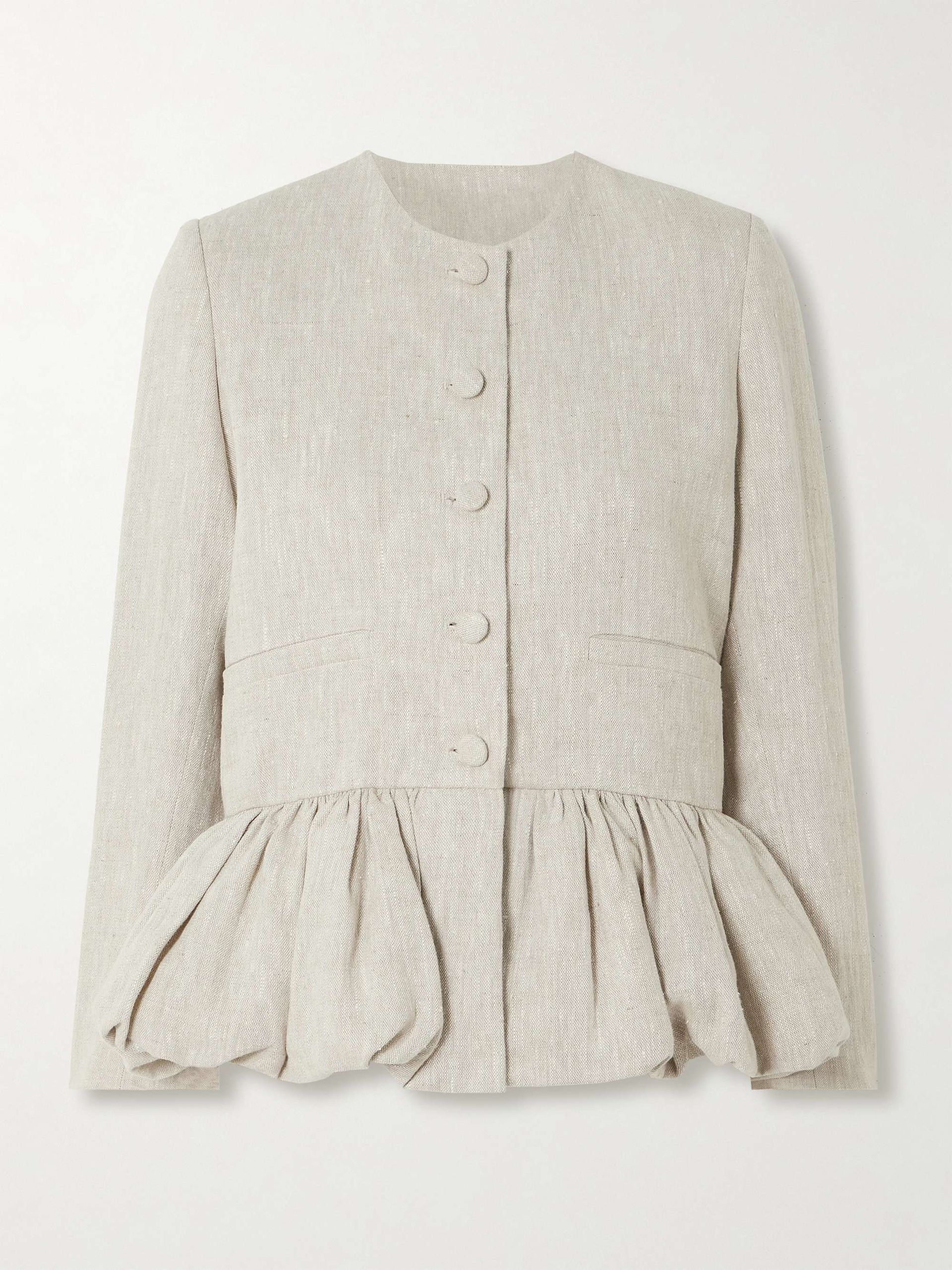 Linen Peplum Jacket