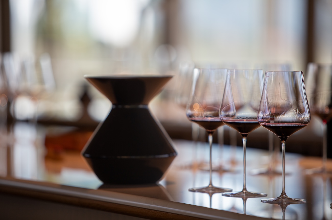 red Bordeaux wine in glasses