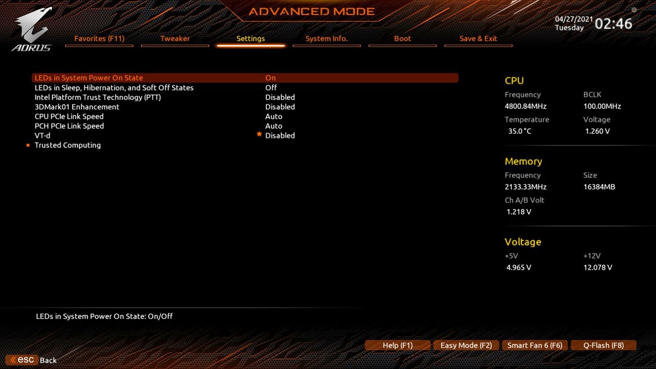 Gigabyte Z590I Aorus Ultra