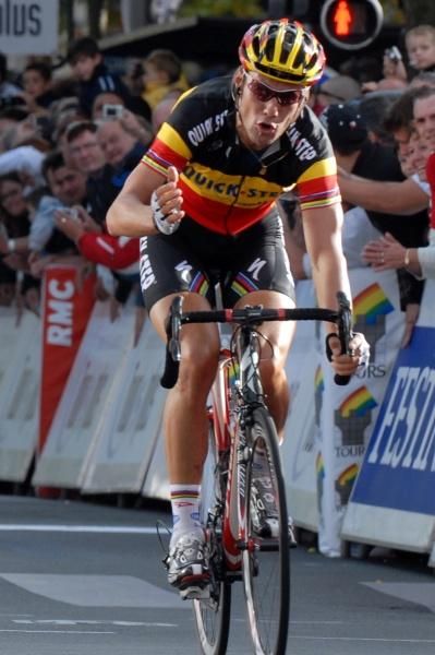 Tom Boonen (Quick Step) is disappointed with second.