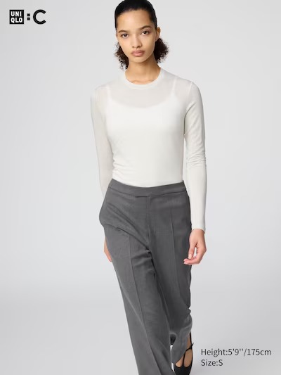 Uniqlo, Heattech Extra Warm Cashmere Blend Crew Neck T-Shirt
