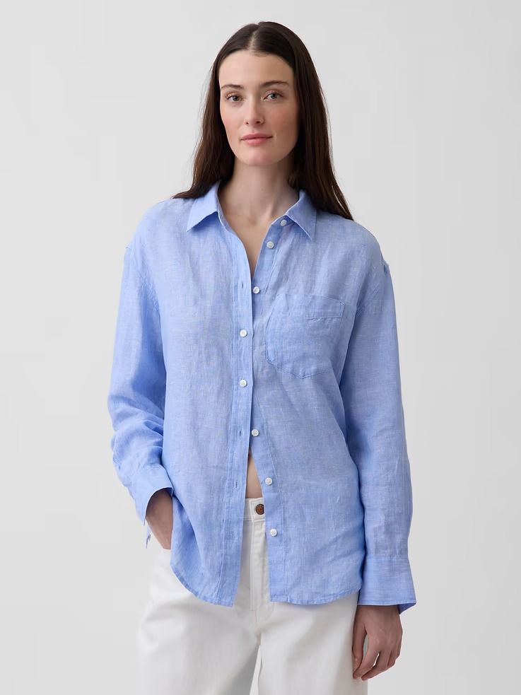 Gap, 100% Linen Oversized Shirt