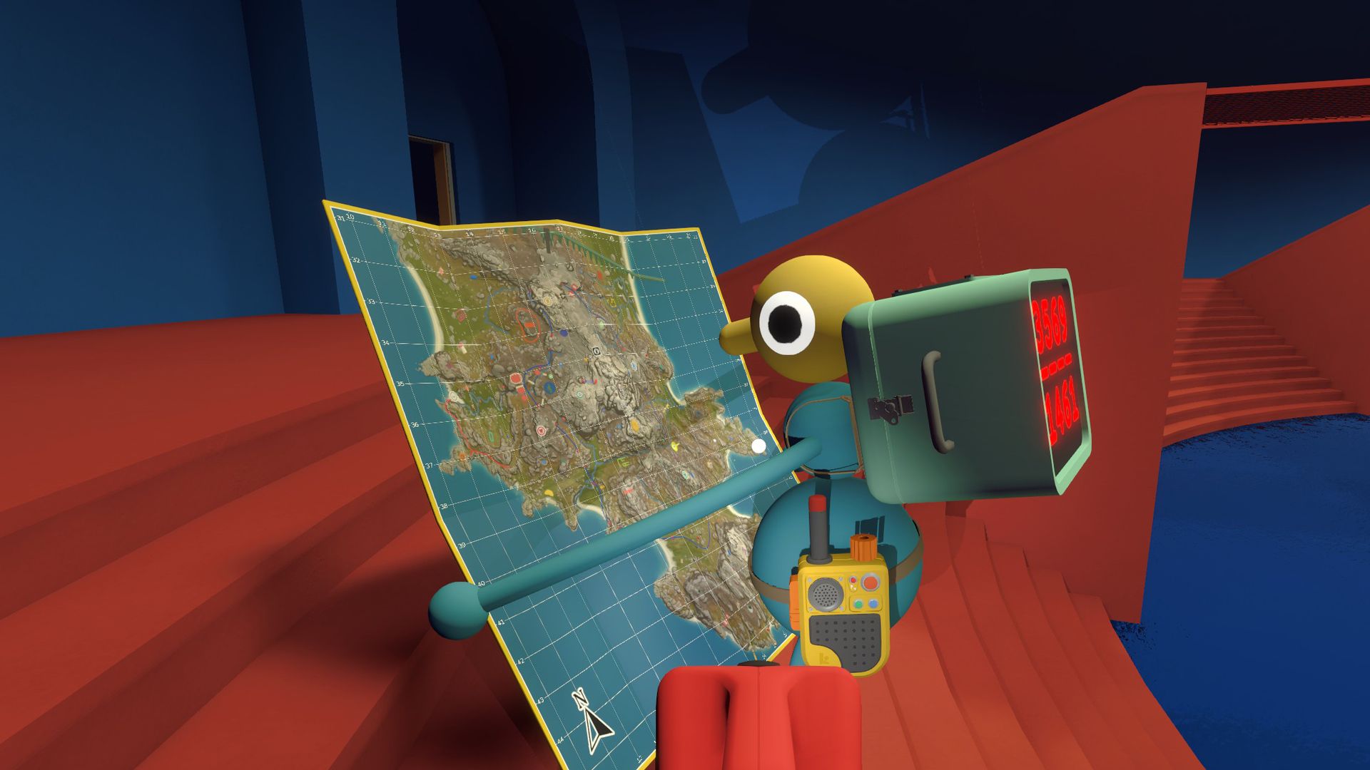 Big Walk players solving puzzles