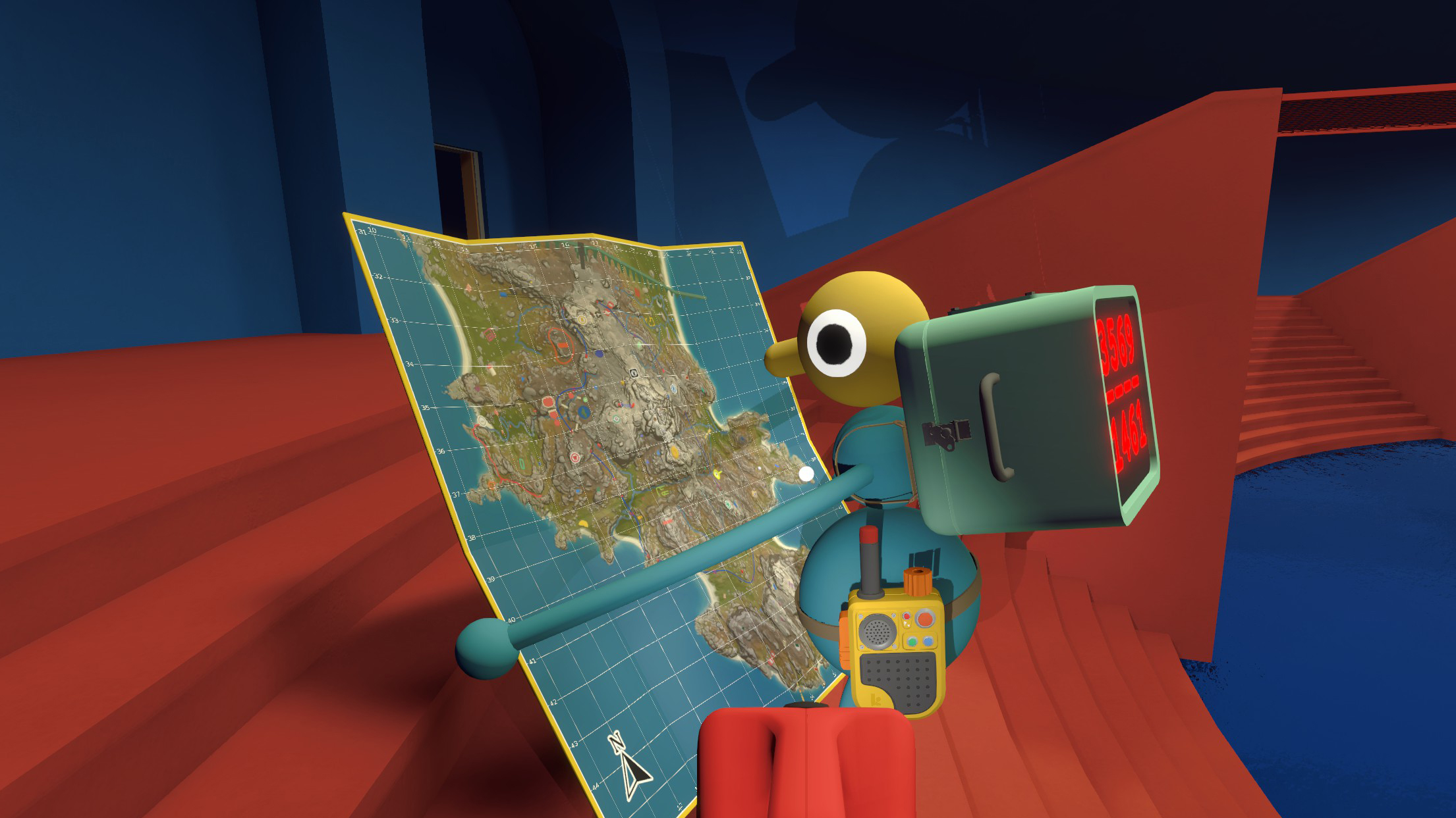 Big Walk players solving puzzles