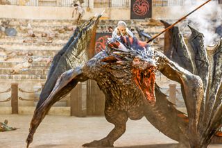 'Game of Thrones' character Daenerys Targaryen, and one of her dragons.