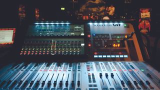 A mixing desk at a live music venue