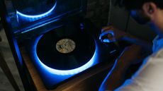 Lenco LS-50LED record player with light emitting from platter