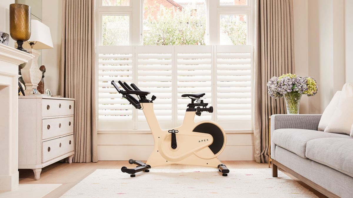 exercise bike in living room