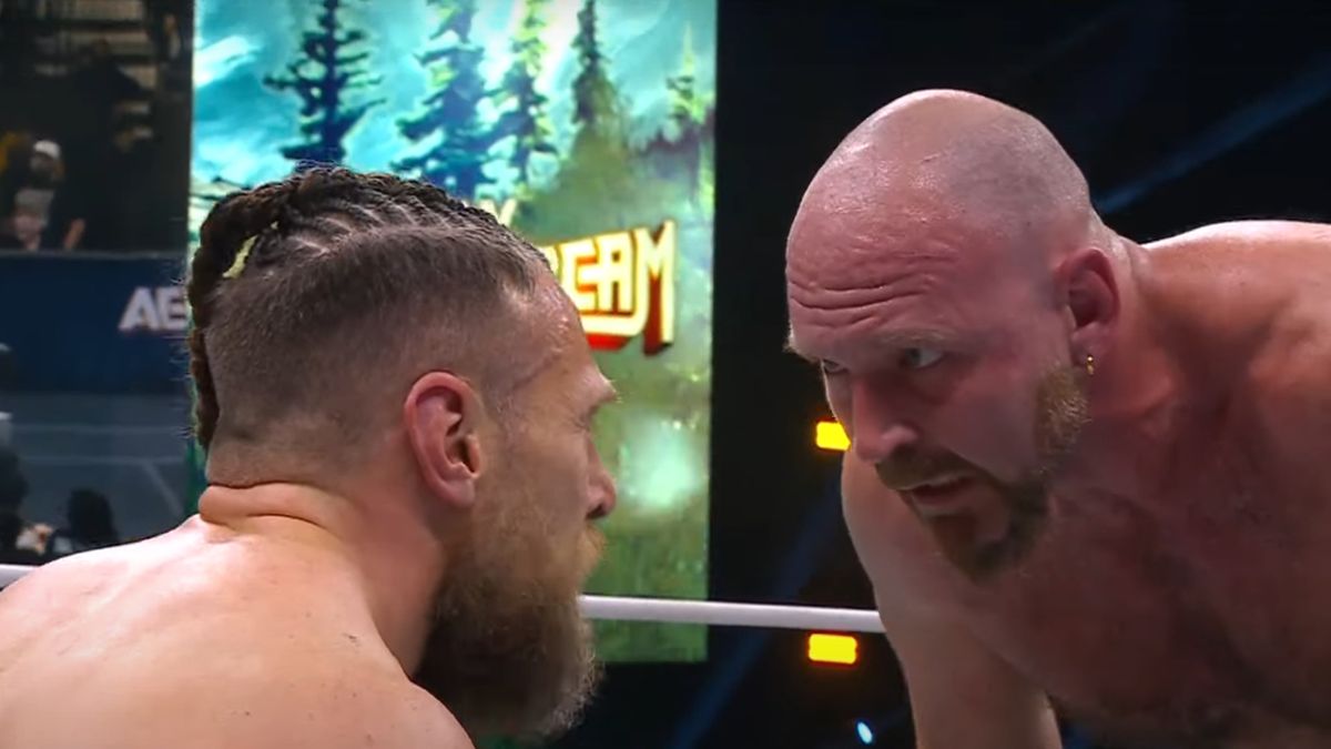 Jon Moxley staring down Bryan Danielson at AEW WrestleDream