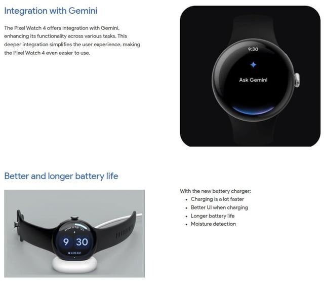 Leaked Pixel Watch 4 slides