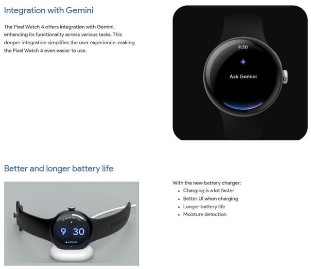 Leaked Pixel Watch 4 slides