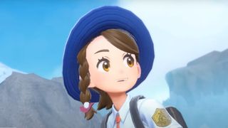 How to change clothes in Pokémon Scarlet and Violet Trainer looks up at the sky dramatically