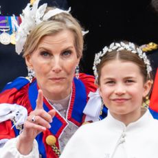 Duchess Sophie and Princess Charlotte on the Buckingham Palace balcony