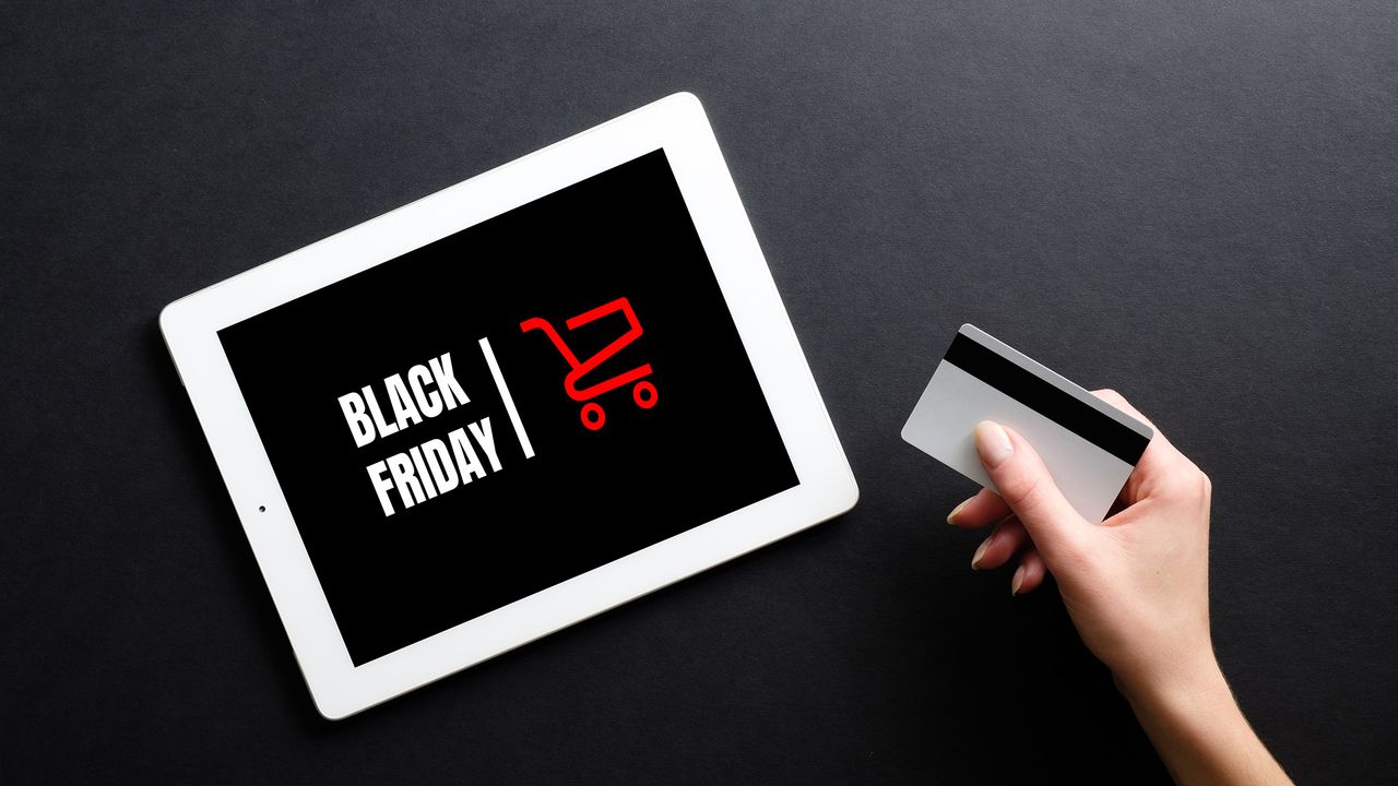 Black Friday shopping on a tablet