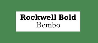 Font pairings: Rockwell Bold and Bembo