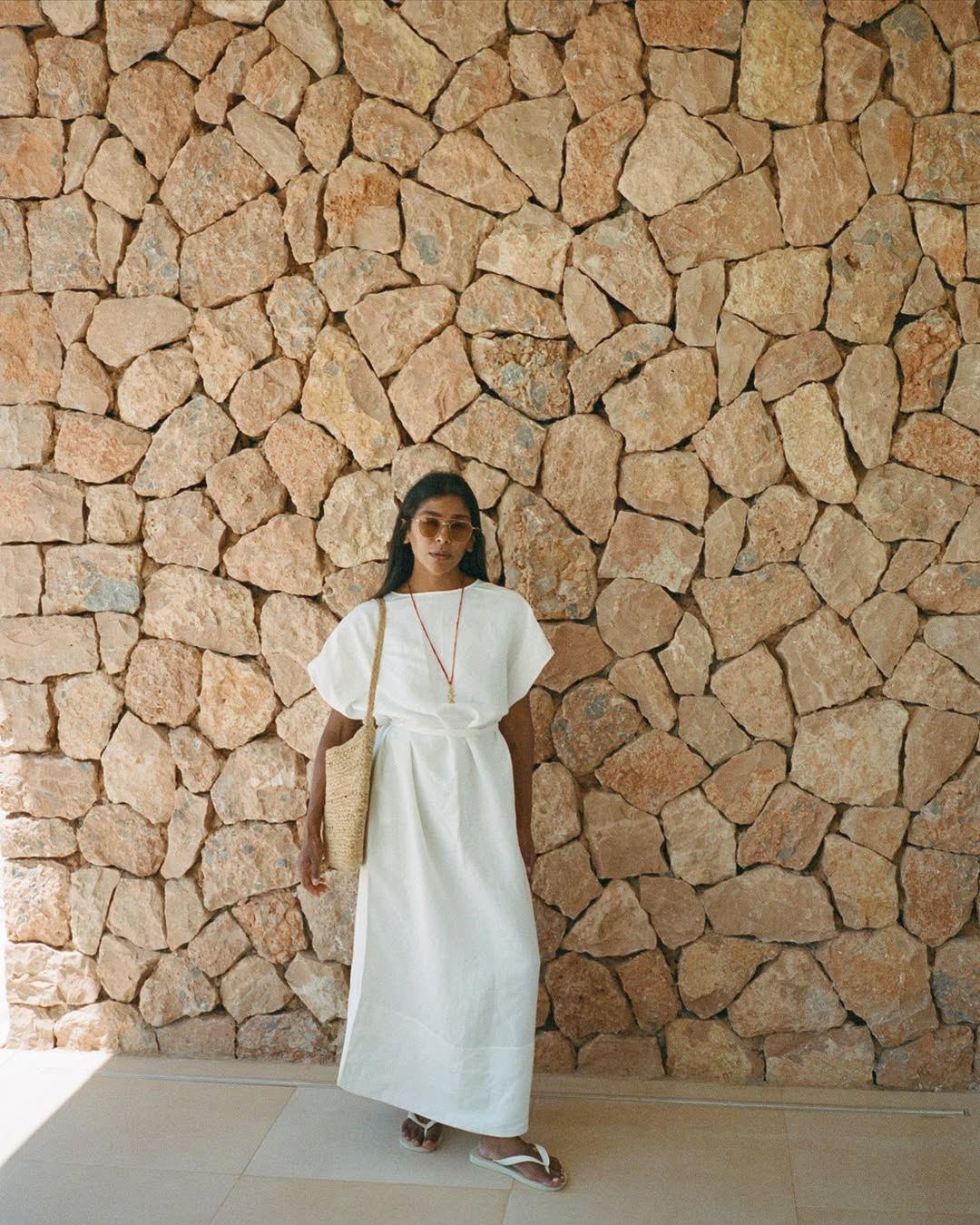 White sandals